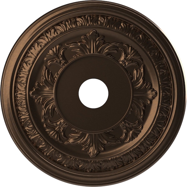 Ekena Millwork Baltimore PVC Medallion (Canopies up to 7 3/4"), 22"OD x 3 1/2"ID x 1"P, Metallic Antique Brass CMP22BACAB - main